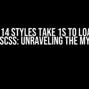 Next JS 14 Styles Take 1s to Load When Using SCSS: Unraveling the Mystery