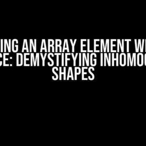 Setting an Array Element with a Sequence: Demystifying Inhomogeneous Shapes