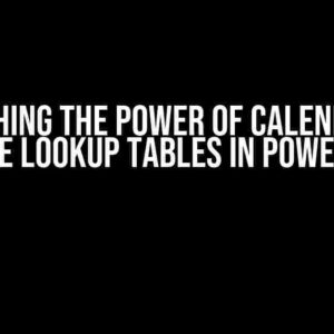 Unleashing the Power of Calendar and Time Lookup Tables in Power BI