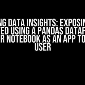 Unlocking Data Insights: Exposing a Plot Generated Using a Pandas Dataframe as a Jupyter Notebook as an App to the End User